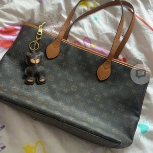 Source Unknown Black and Brown Tote Bag